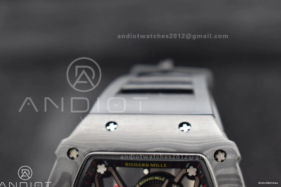 Black MIYOTA Best KUF Dial Strap Rubber Edition Red 1026 RM035-02 Skeleton Supportive on 0514